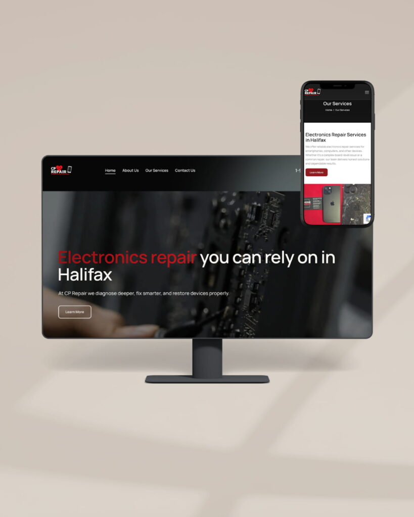 Professional Website Design for halifax electronics repair business