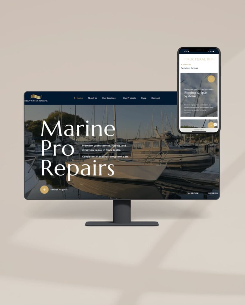 Professional Website Design for halifax marine business